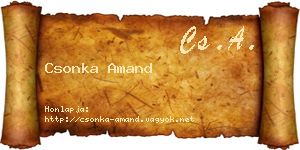 Csonka Amand névjegykártya